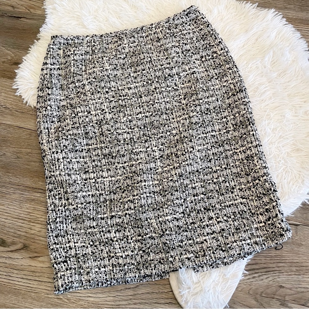 Calvin Klein Tweed Pencil Skirt Bouclé Old Money Office Workwear Classic Chic 2